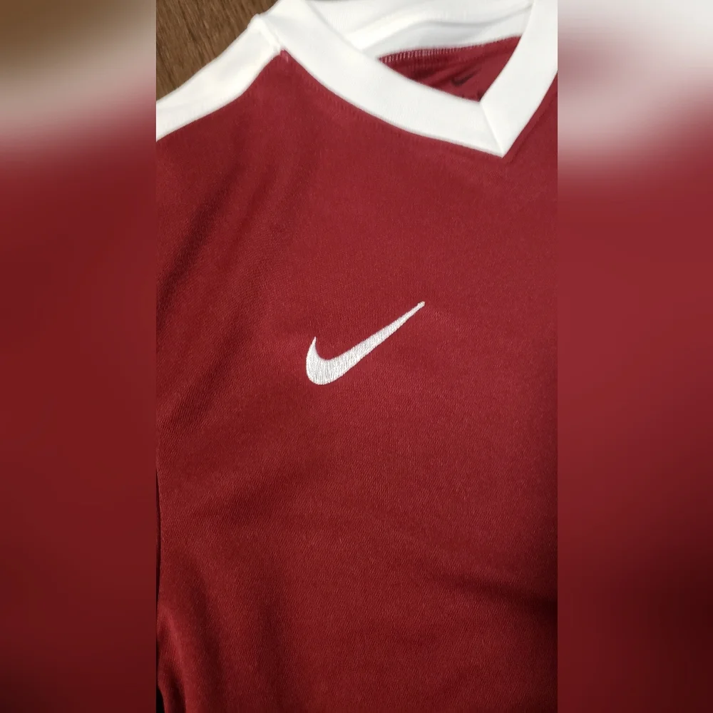 Nike Dri-FIT Red and White Top